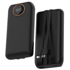 22.5W PD 20.000mAh Dahili Kablolu ve Hızlı Şarjlı Powerbank, Snapron, SNP-3013,