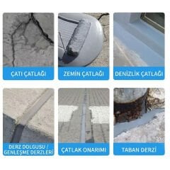 Çabuk Kuruyan Suya Dayanaklı 500 Gr. Güçlü Tamir Onarım Harcı, Yapıştırıcı, Çatı, Zemin, Derz