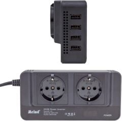 12 Volt 200 Watt, 4 Usb, 2 Priz, Dijital, Çakmaktan Power İnverter,