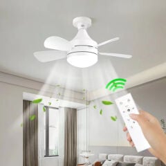 Kumandalı 3 Hız Kademeli E27 Duy 2000 Lümen 3 Renk Işıklı Ledli Tavan Fan Vantilatör